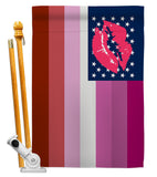 US Lipstick lesbian - Support Inspirational Vertical Impressions Decorative Flags HG148655 Made In USA