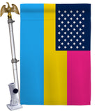 US Pansexual pride - Support Inspirational Vertical Impressions Decorative Flags HG148658 Made In USA