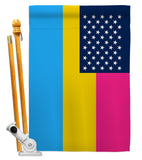 US Pansexual pride - Support Inspirational Vertical Impressions Decorative Flags HG148658 Made In USA