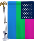 US Polysexuality - Support Inspirational Vertical Impressions Decorative Flags HG148660 Made In USA