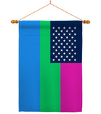 US Polysexuality - Support Inspirational Vertical Impressions Decorative Flags HG148660 Made In USA