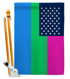 US Polysexuality - Support Inspirational Vertical Impressions Decorative Flags HG148660 Made In USA