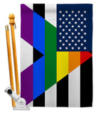US Straight Allies For Equality - Support Inspirational Vertical Impressions Decorative Flags HG148663 Made In USA