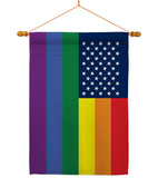US Pride - Support Inspirational Vertical Impressions Decorative Flags HG148666 Made In USA