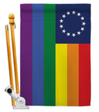 Betsy Ross Pride - Support Inspirational Vertical Impressions Decorative Flags HG148668 Made In USA