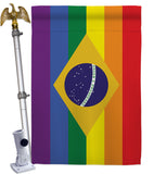 Brazil Pride - Support Inspirational Vertical Impressions Decorative Flags HG148670 Made In USA