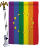 European Union Pride - Support Inspirational Vertical Impressions Decorative Flags HG148671 Made In USA