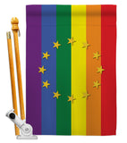 European Union Pride - Support Inspirational Vertical Impressions Decorative Flags HG148671 Made In USA