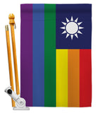 Taiwan Pride - Support Inspirational Vertical Impressions Decorative Flags HG148672 Made In USA