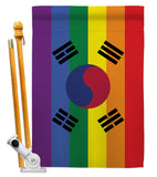 South Korea Pride - Support Inspirational Vertical Impressions Decorative Flags HG148675 Made In USA