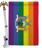 New York Pride - Support Inspirational Vertical Impressions Decorative Flags HG148681 Made In USA