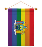 New York Pride - Support Inspirational Vertical Impressions Decorative Flags HG148681 Made In USA