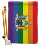 New York Pride - Support Inspirational Vertical Impressions Decorative Flags HG148681 Made In USA