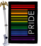 Pride Barcode - Support Inspirational Vertical Impressions Decorative Flags HG148686 Made In USA