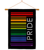 Pride Barcode - Support Inspirational Vertical Impressions Decorative Flags HG148686 Made In USA