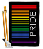 Pride Barcode - Support Inspirational Vertical Impressions Decorative Flags HG148686 Made In USA