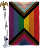 Progress Bisexual Pride - Support Inspirational Vertical Impressions Decorative Flags HG148690 Made In USA