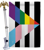 Gay Trans Straight Ally - Support Inspirational Vertical Impressions Decorative Flags HG148691 Made In USA