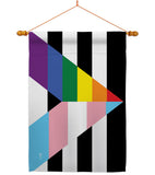 Gay Trans Straight Ally - Support Inspirational Vertical Impressions Decorative Flags HG148691 Made In USA