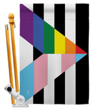 Gay Trans Straight Ally - Support Inspirational Vertical Impressions Decorative Flags HG148691 Made In USA