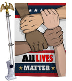 All Lives Matter - Support Inspirational Vertical Impressions Decorative Flags HG170016 Made In USA