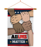 All Lives Matter - Support Inspirational Vertical Impressions Decorative Flags HG170016 Made In USA