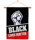 Black Lives Matter - Support Inspirational Vertical Impressions Decorative Flags HG170017 Made In USA