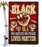 No Justice No Peace - Support Inspirational Vertical Impressions Decorative Flags HG170018 Made In USA
