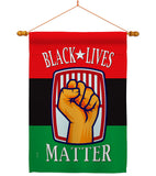 Black Matter Anti Racism - Support Inspirational Vertical Impressions Decorative Flags HG170019 Made In USA