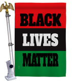 Black Lives Awareness - Support Inspirational Vertical Impressions Decorative Flags HG170020 Made In USA