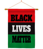 Black Lives Awareness - Support Inspirational Vertical Impressions Decorative Flags HG170020 Made In USA