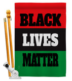 Black Lives Awareness - Support Inspirational Vertical Impressions Decorative Flags HG170020 Made In USA