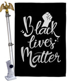 BLM Solidarity - Support Inspirational Vertical Impressions Decorative Flags HG170054 Made In USA