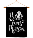 BLM Solidarity - Support Inspirational Vertical Impressions Decorative Flags HG170054 Made In USA