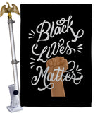 Stop Racism - Support Inspirational Vertical Impressions Decorative Flags HG170056 Made In USA
