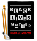 Justice For BLM - Support Inspirational Vertical Impressions Decorative Flags HG170059 Made In USA