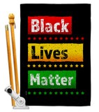 Black Lives Matter - Support Inspirational Vertical Impressions Decorative Flags HG170070 Made In USA