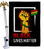 Black Matter Anti Racism - Support Inspirational Vertical Impressions Decorative Flags HG170073 Made In USA