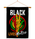 Black Freedom Civil  - Support Inspirational Vertical Impressions Decorative Flags HG170085 Made In USA
