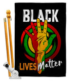 Black Freedom Civil  - Support Inspirational Vertical Impressions Decorative Flags HG170085 Made In USA