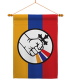 Artsakh Strong Armenia - Support Inspirational Vertical Impressions Decorative Flags HG170155 Made In USA