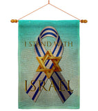 Stand with Israel - Support Inspirational Vertical Impressions Decorative Flags HG170189 Made In USA