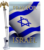 Pray for Israel - Support Inspirational Vertical Impressions Decorative Flags HG170190 Made In USA