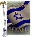 Pray for Israel - Support Inspirational Vertical Impressions Decorative Flags HG170190 Made In USA