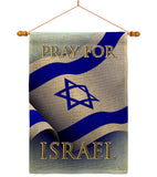 Pray for Israel - Support Inspirational Vertical Impressions Decorative Flags HG170190 Made In USA