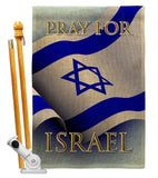 Pray for Israel - Support Inspirational Vertical Impressions Decorative Flags HG170190 Made In USA