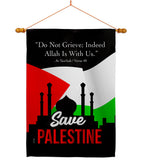 Save Palestine - Support Inspirational Vertical Impressions Decorative Flags HG170192 Made In USA