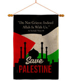 Save Palestine - Support Inspirational Vertical Impressions Decorative Flags HG170192 Made In USA