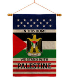 We Stand with Palestine - Support Inspirational Vertical Impressions Decorative Flags HG170193 Made In USA