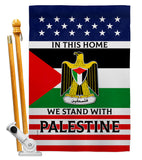 We Stand with Palestine - Support Inspirational Vertical Impressions Decorative Flags HG170193 Made In USA